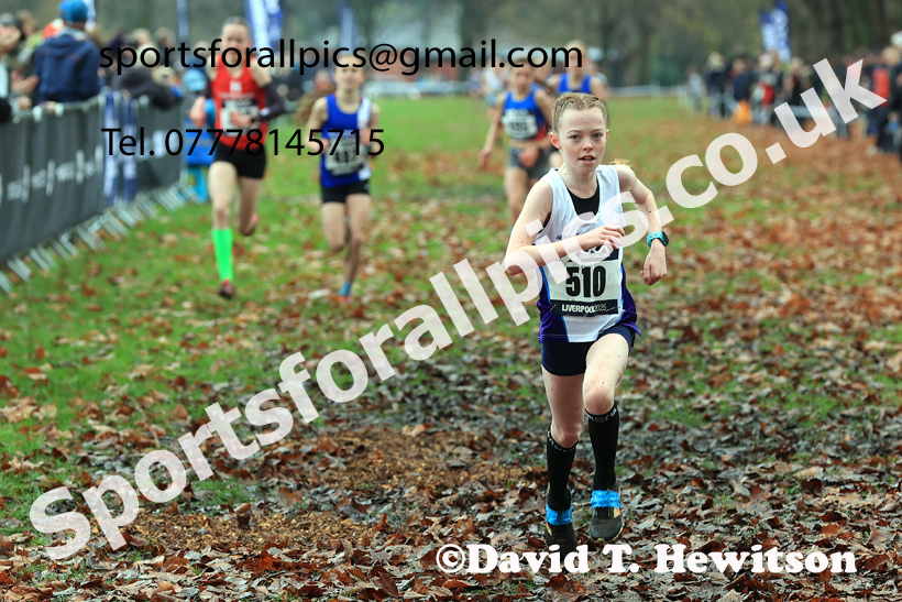Girls Under-13s 2025 Liverpool Cross Challenge, Sefton Park, Saturday, November 22th. Photo: David T. Hewitson/Sports for All Pics